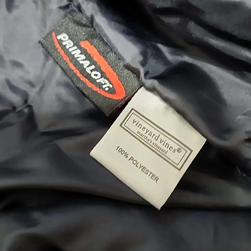 Vineyard Vines Martha Vineyard Black Puffer Vest Jacket Men's Size S Small - Picture 10 of 12